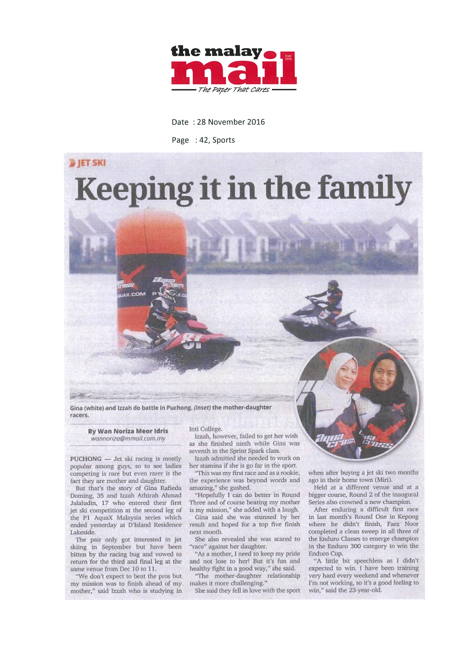 2016.12.28 Malay Mail – Keeping it in the family